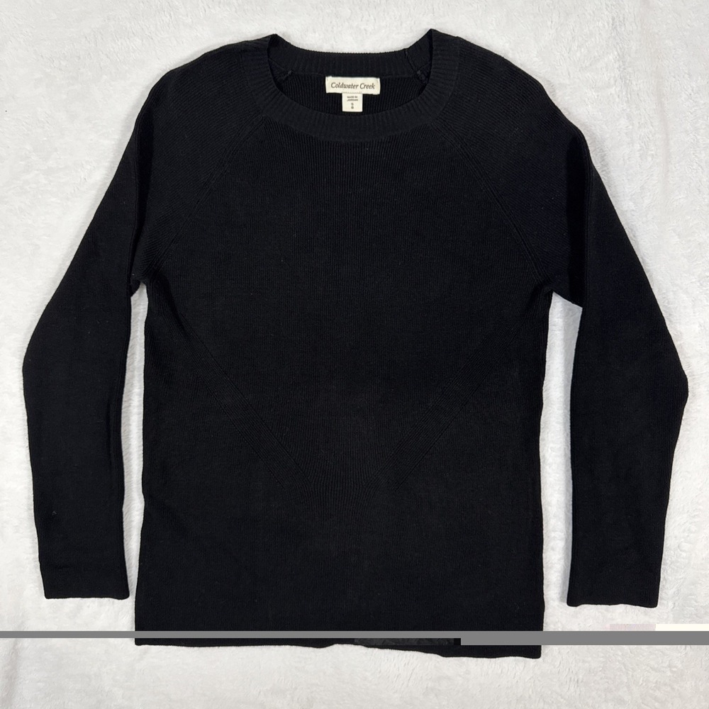 Coldwater Creek Soft Black Sweater Small Sz‎ 8 Excellent!
